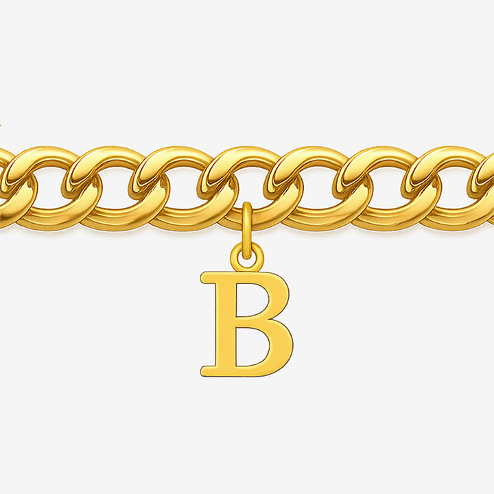 Signature Chain – Cuban-Armband mit Buchstabe