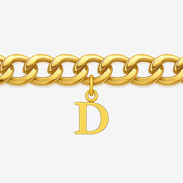 Signature Chain – Cuban-Armband mit Buchstabe