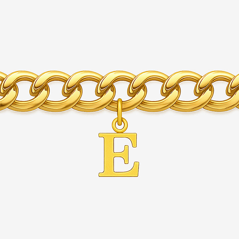 Signature Chain – Cuban-Armband mit Buchstabe