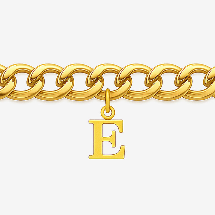 Signature Chain – Cuban-Armband mit Buchstabe