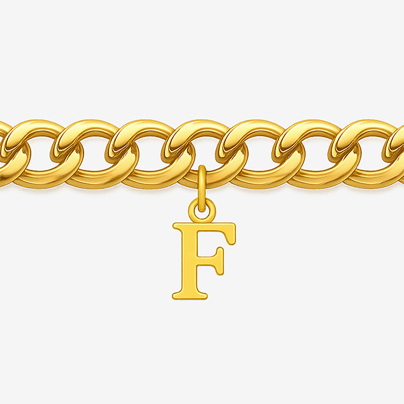 Signature Chain – Cuban-Armband mit Buchstabe