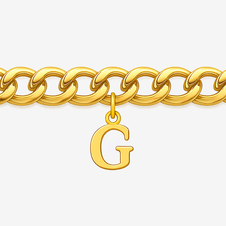 Signature Chain – Cuban-Armband mit Buchstabe