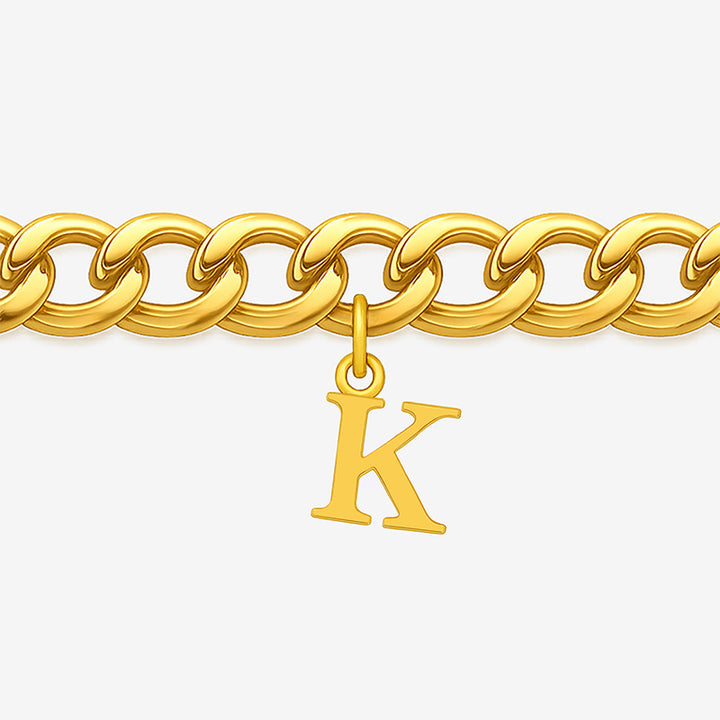 Signature Chain – Cuban-Armband mit Buchstabe