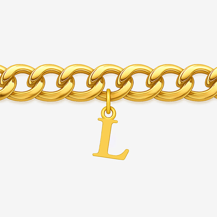 Signature Chain – Cuban-Armband mit Buchstabe