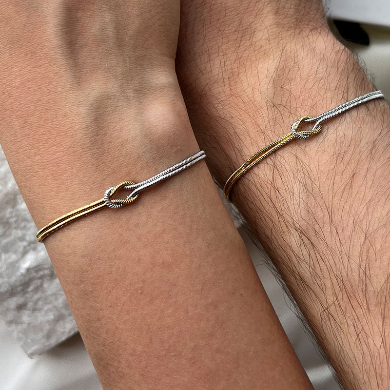 Liebesknoten – Partnerarmband mit Knoten
