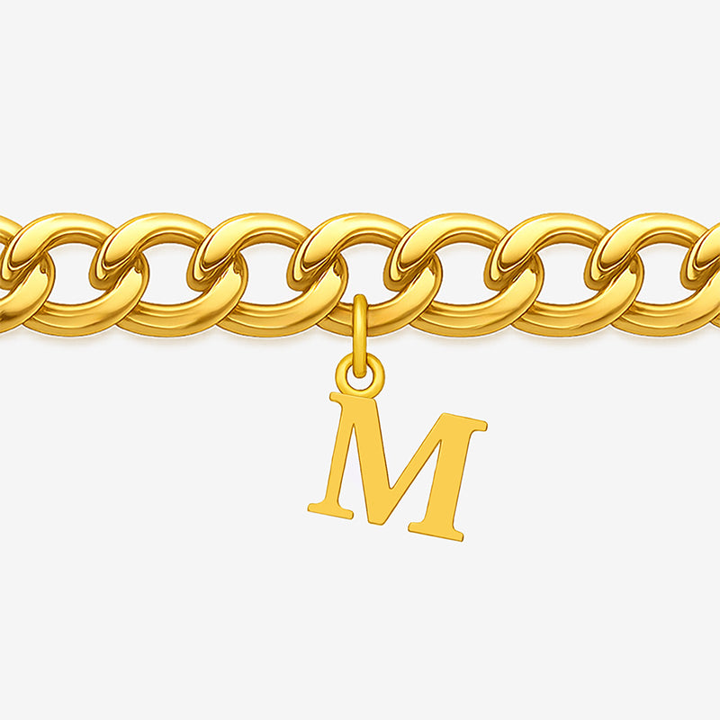 Signature Chain – Cuban-Armband mit Buchstabe
