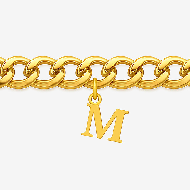 Signature Chain – Cuban-Armband mit Buchstabe