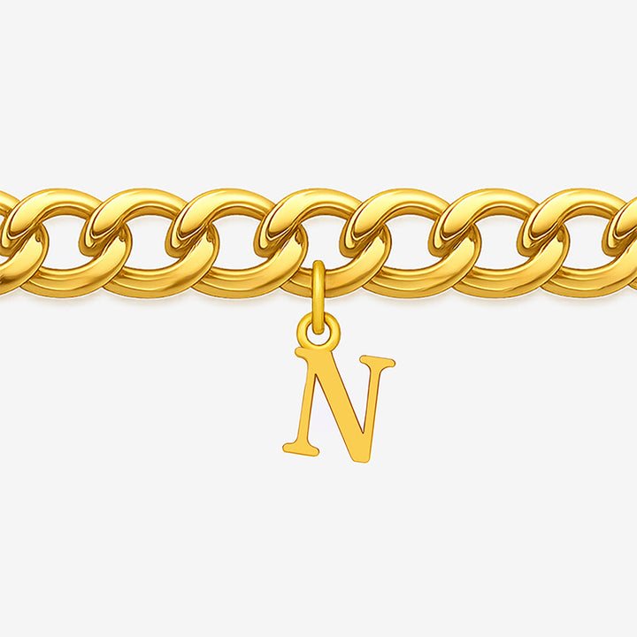 Signature Chain – Cuban-Armband mit Buchstabe