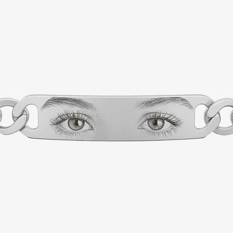 Ocean Eyes – Cuban-Armband mit Augen-Foto