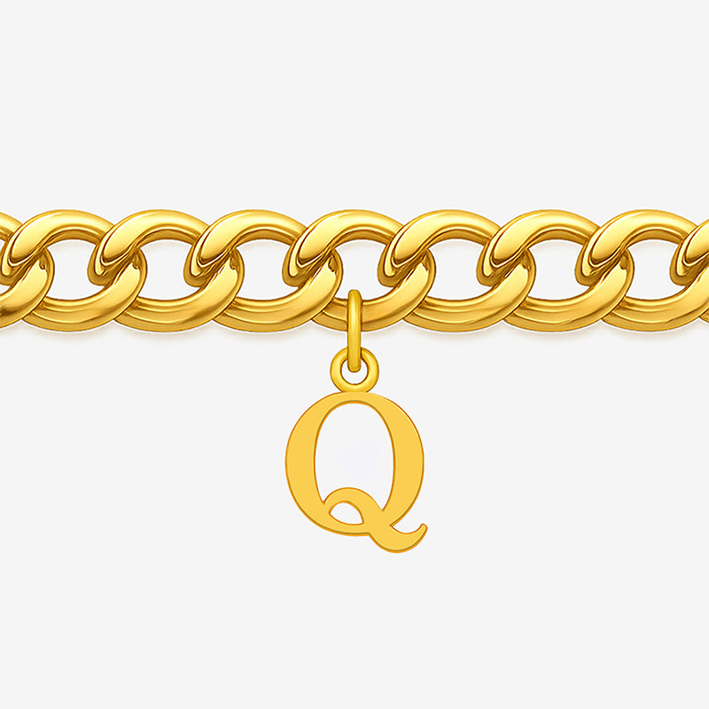 Signature Chain – Cuban-Armband mit Buchstabe