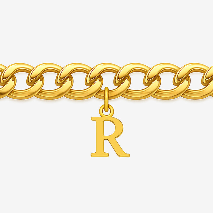Signature Chain – Cuban-Armband mit Buchstabe