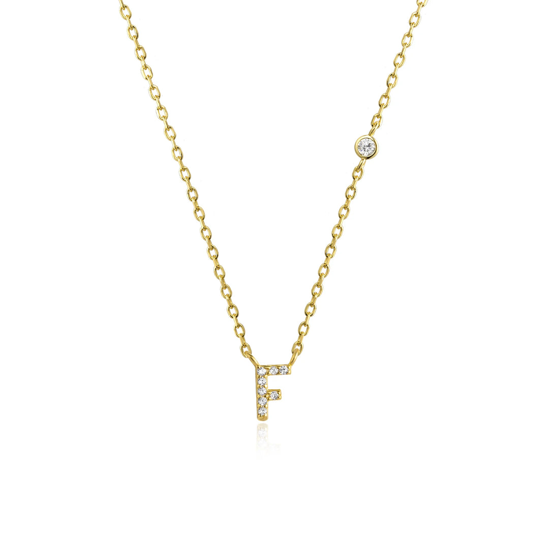 Adora – Personalisierte Halskette mit Initiale & Zirkonia