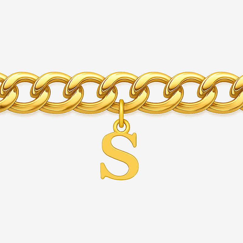 Signature Chain – Cuban-Armband mit Buchstabe