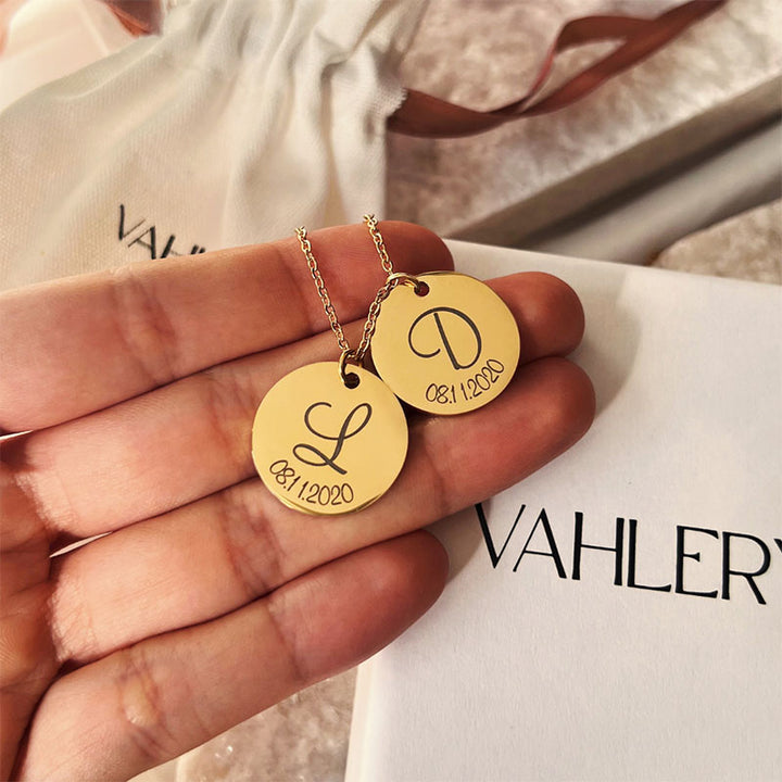 Serenity – Personalisierte Kette mit Initialen & Datum