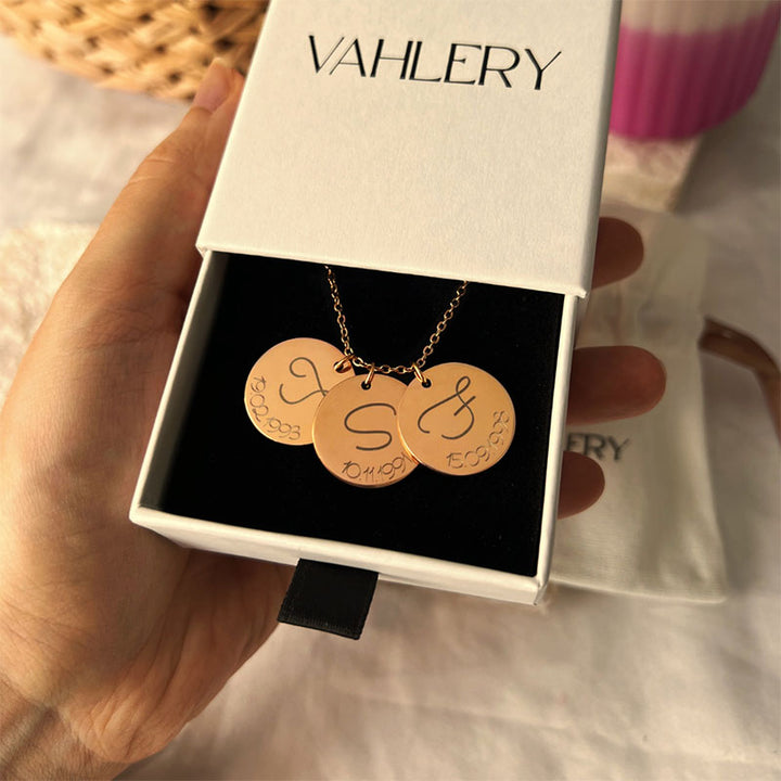 Serenity – Personalisierte Kette mit Initialen & Datum