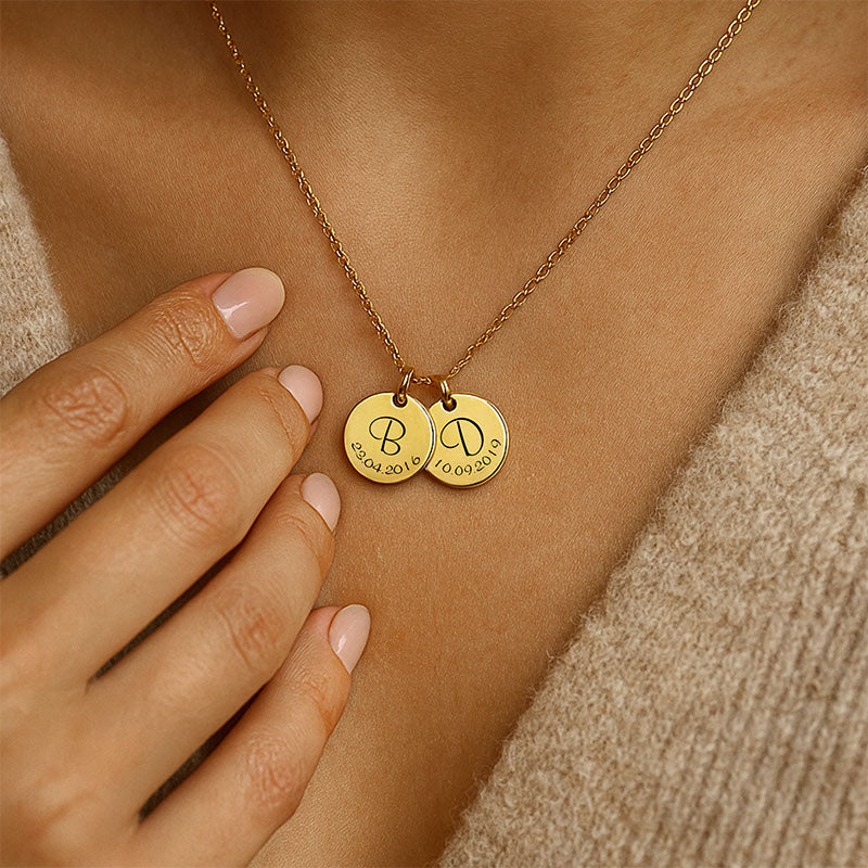 Serenity – Personalisierte Kette mit Initialen & Datum