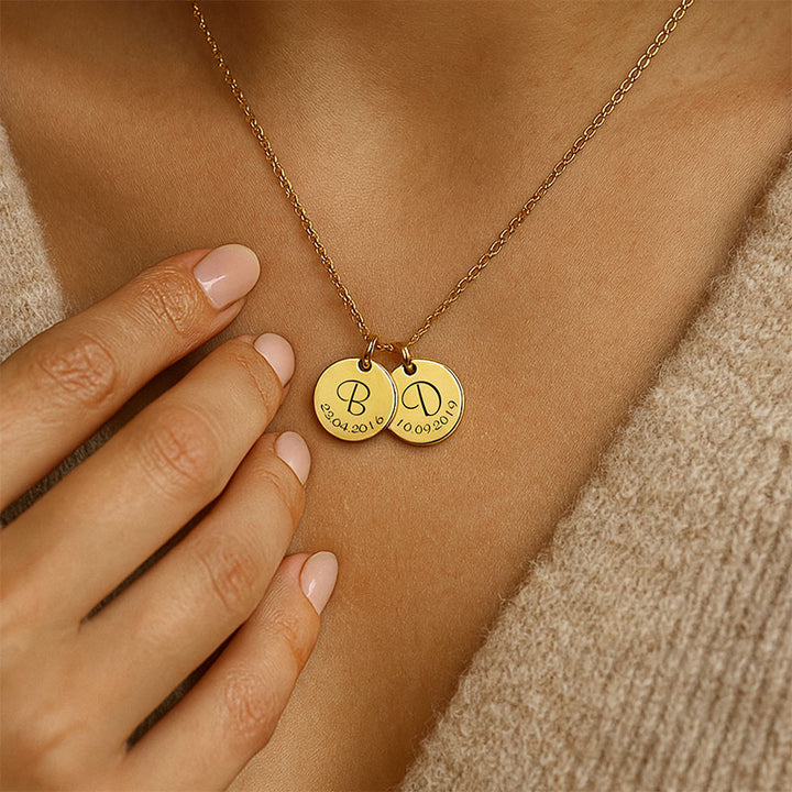 Serenity – Personalisierte Kette mit Initialen & Datum