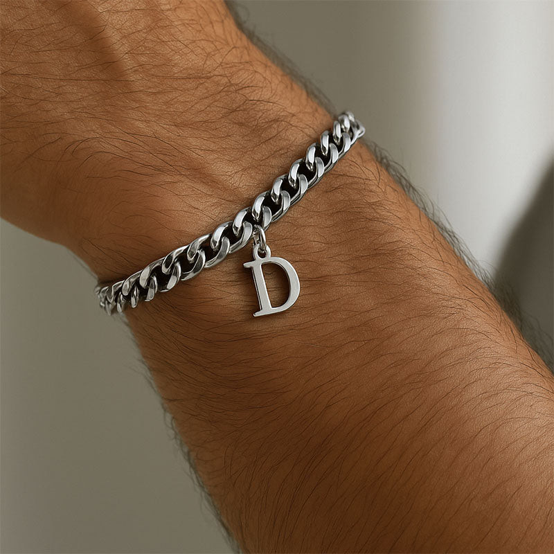 Signature Chain – Cuban-Armband mit Buchstabe