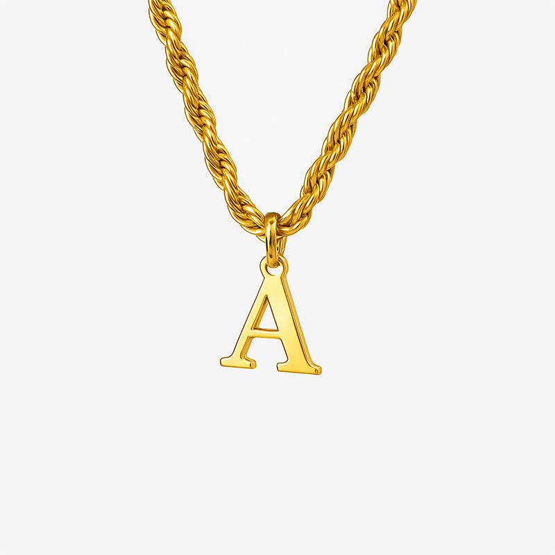 Signature Chain – Cuban-Halskette mit Buchstabe