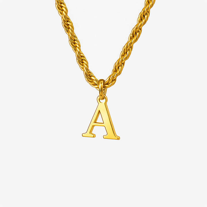 Signature Chain – Cuban-Halskette mit Buchstabe