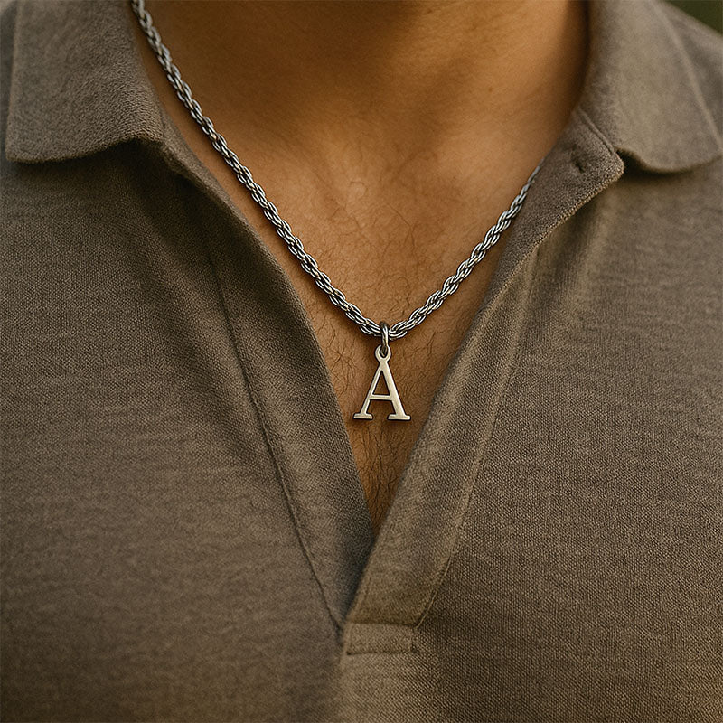 Signature Chain – Cuban-Halskette mit Buchstabe