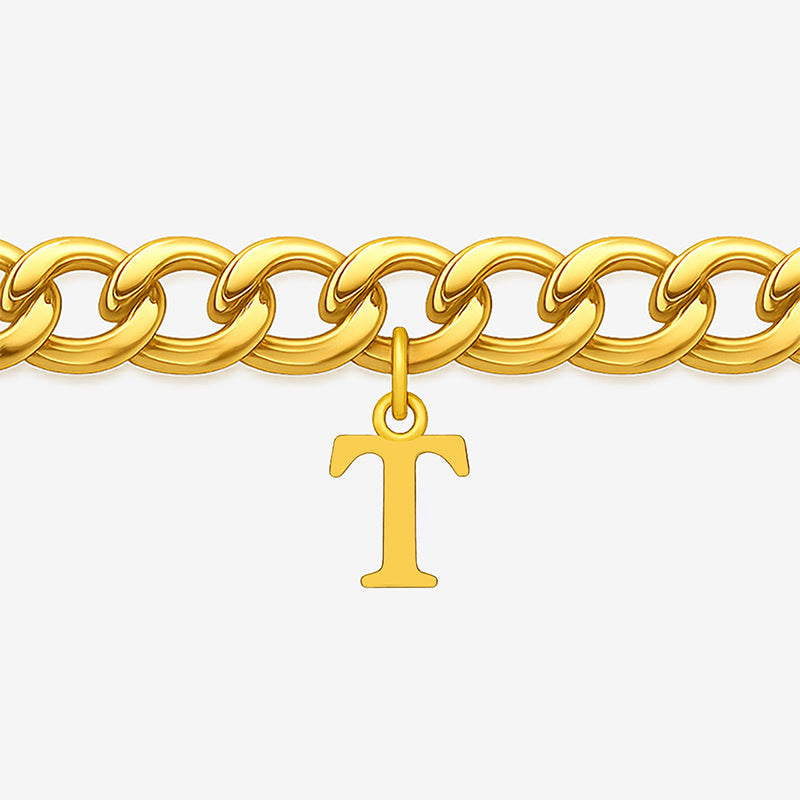 Signature Chain – Cuban-Armband mit Buchstabe