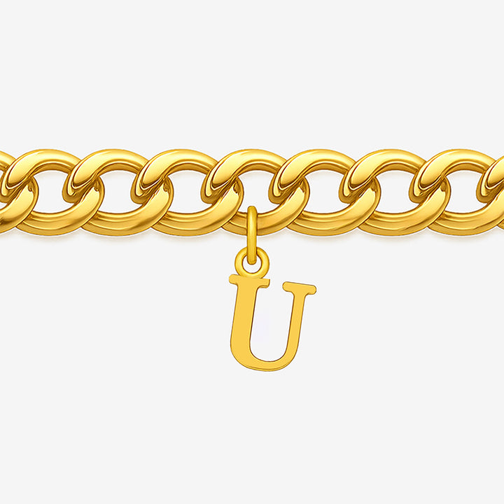 Signature Chain – Cuban-Armband mit Buchstabe