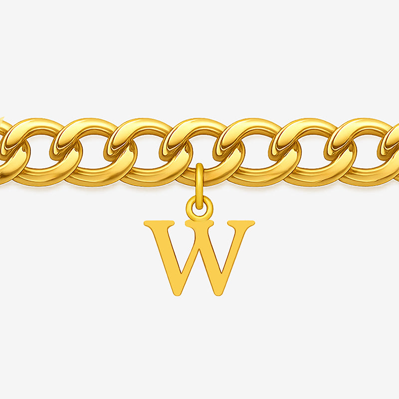 Signature Chain – Cuban-Armband mit Buchstabe