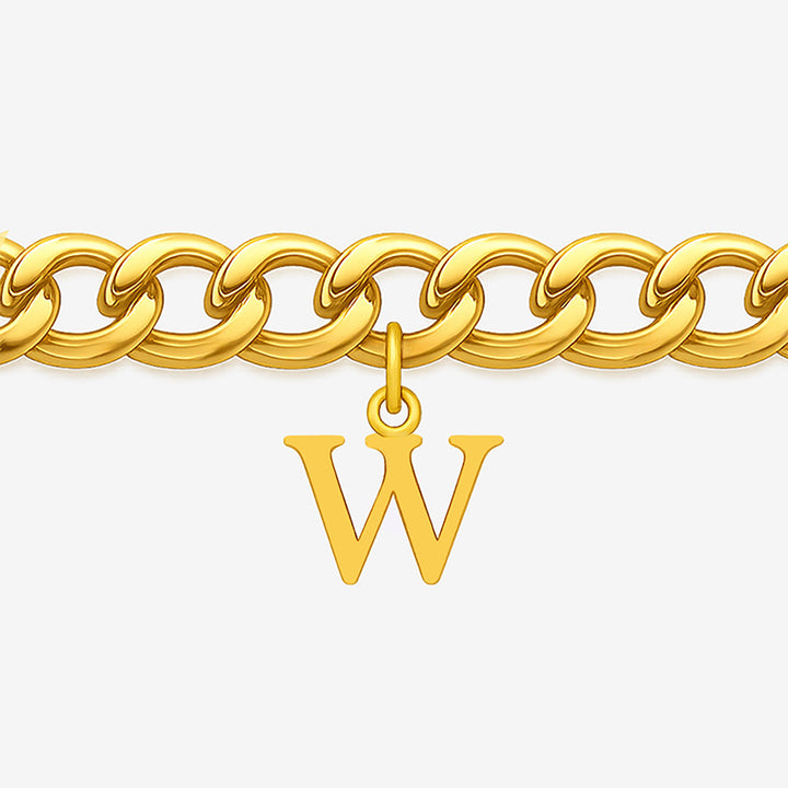 Signature Chain – Cuban-Armband mit Buchstabe