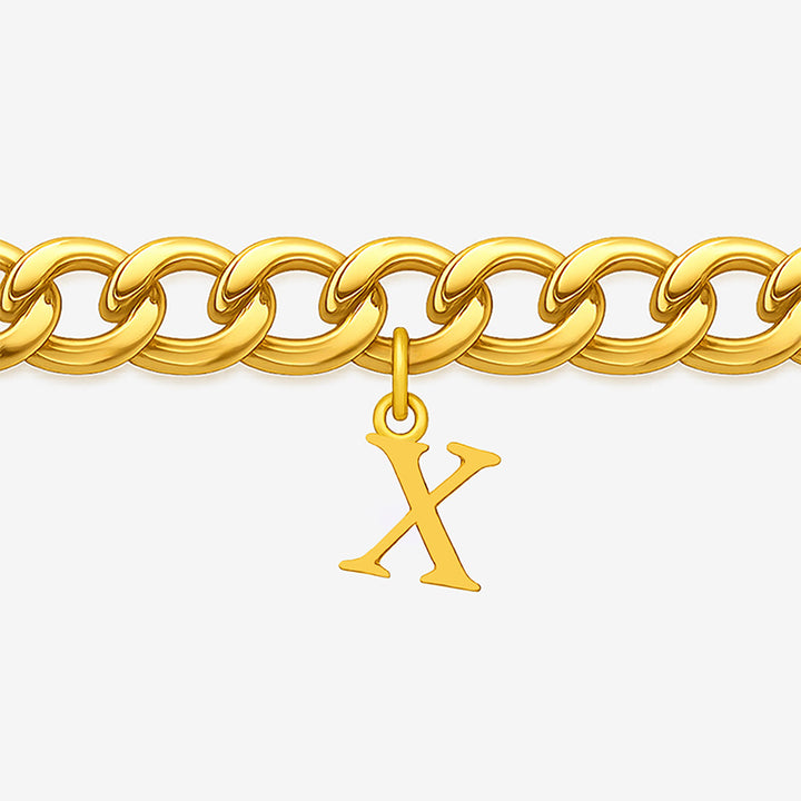 Signature Chain – Cuban-Armband mit Buchstabe