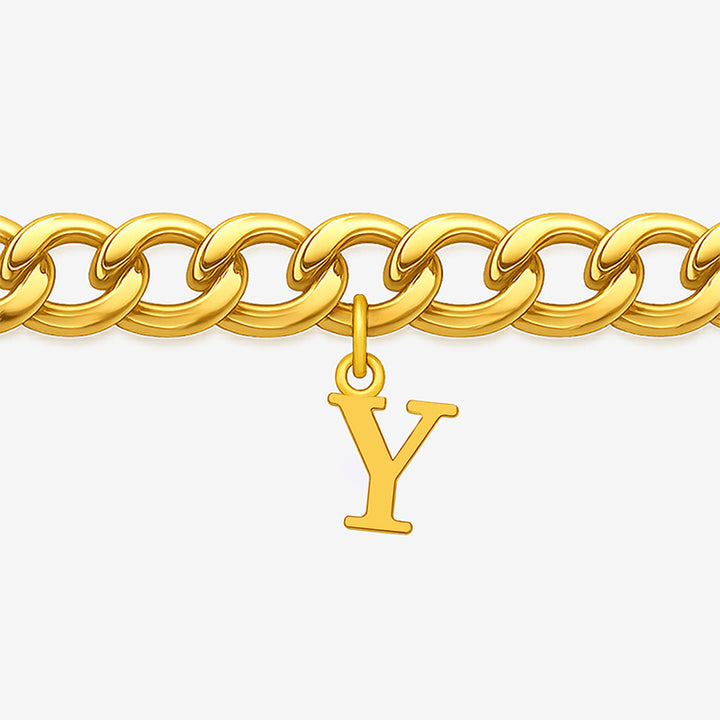 Signature Chain – Cuban-Armband mit Buchstabe