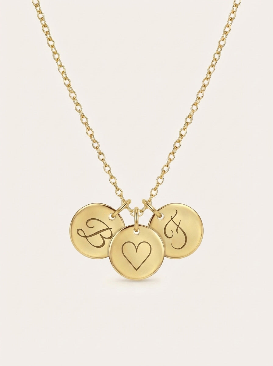 Aura Coins – Personalisierte Initialen-Halskette