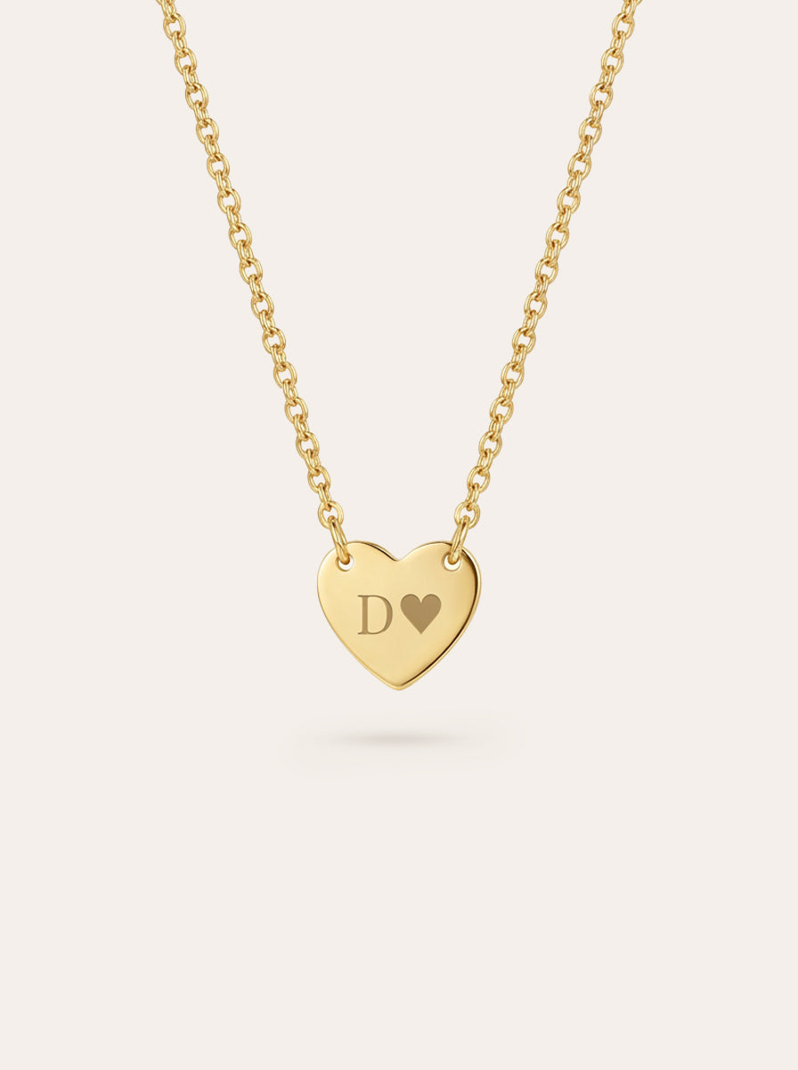 Amoria – heart necklace personalized with initials
