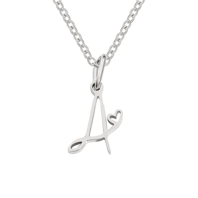 Valentina - Ketting met initiaal en hart