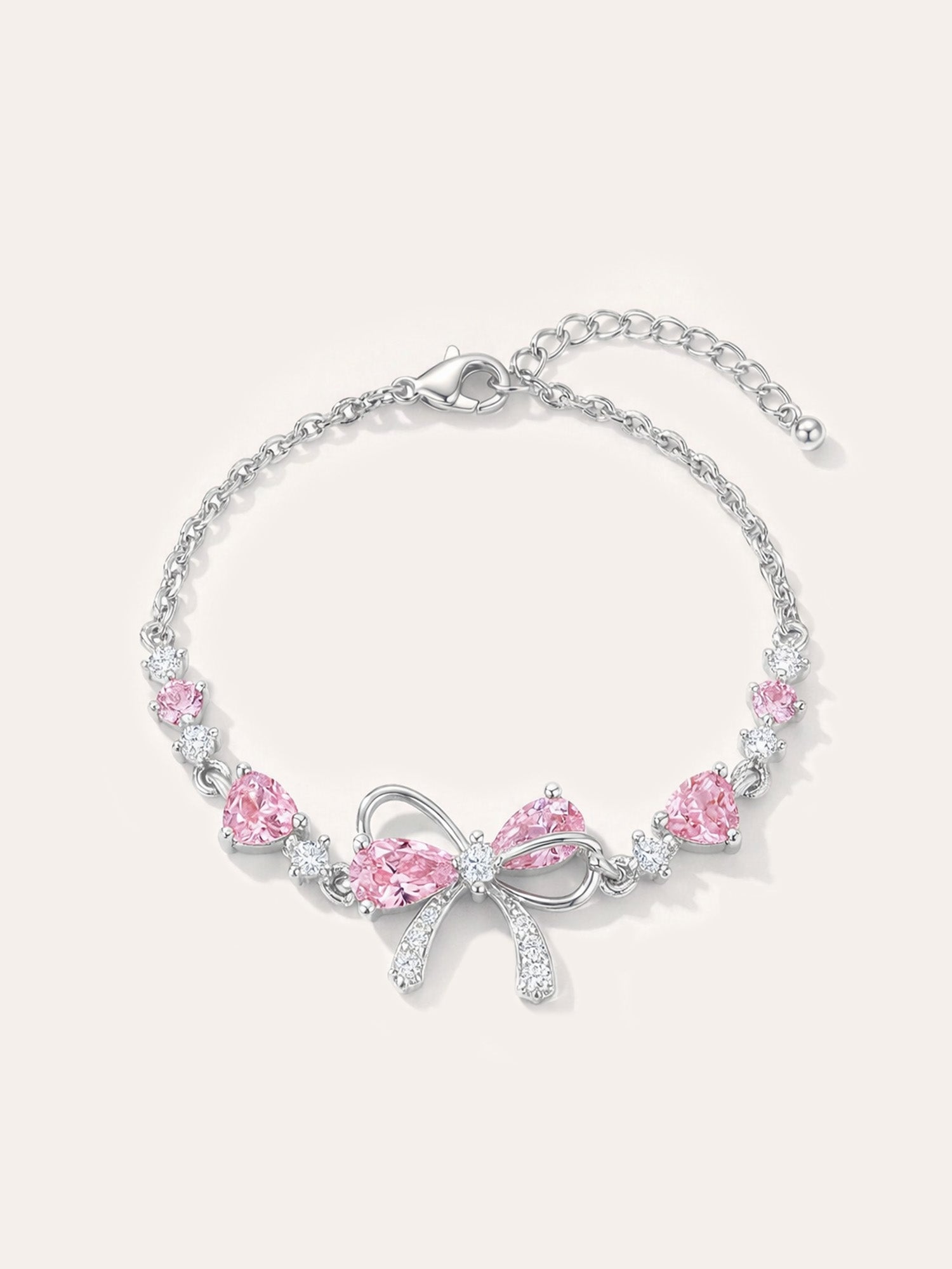 Belle Bow – Zartes Schleifenarmband mit Kristallen