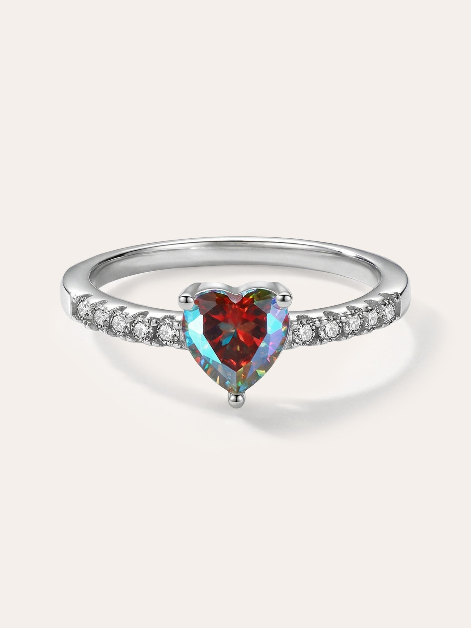 Crush On You – ring with heart & zirconia