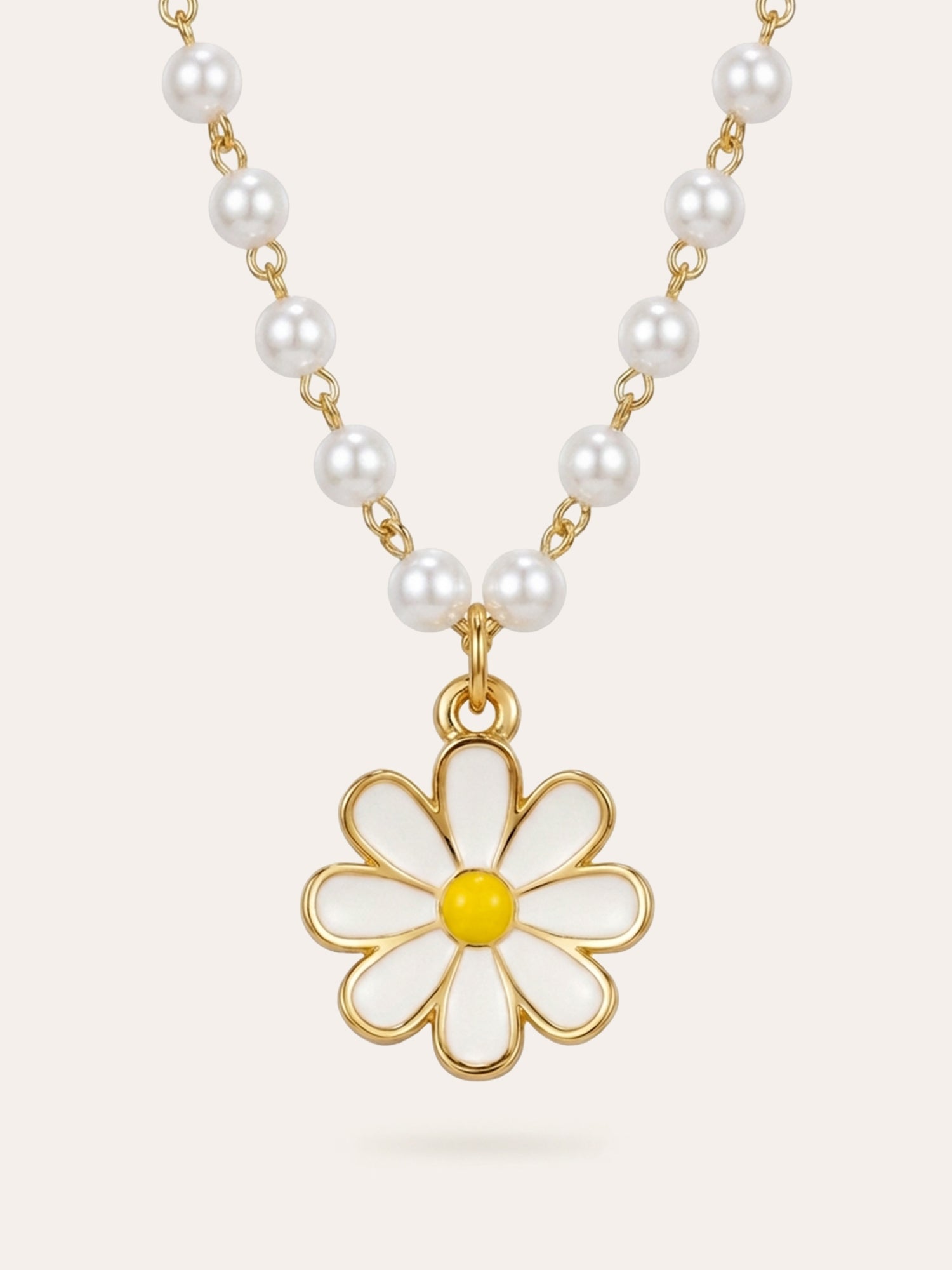 Daisy Pearl – necklace with daisies and pearls