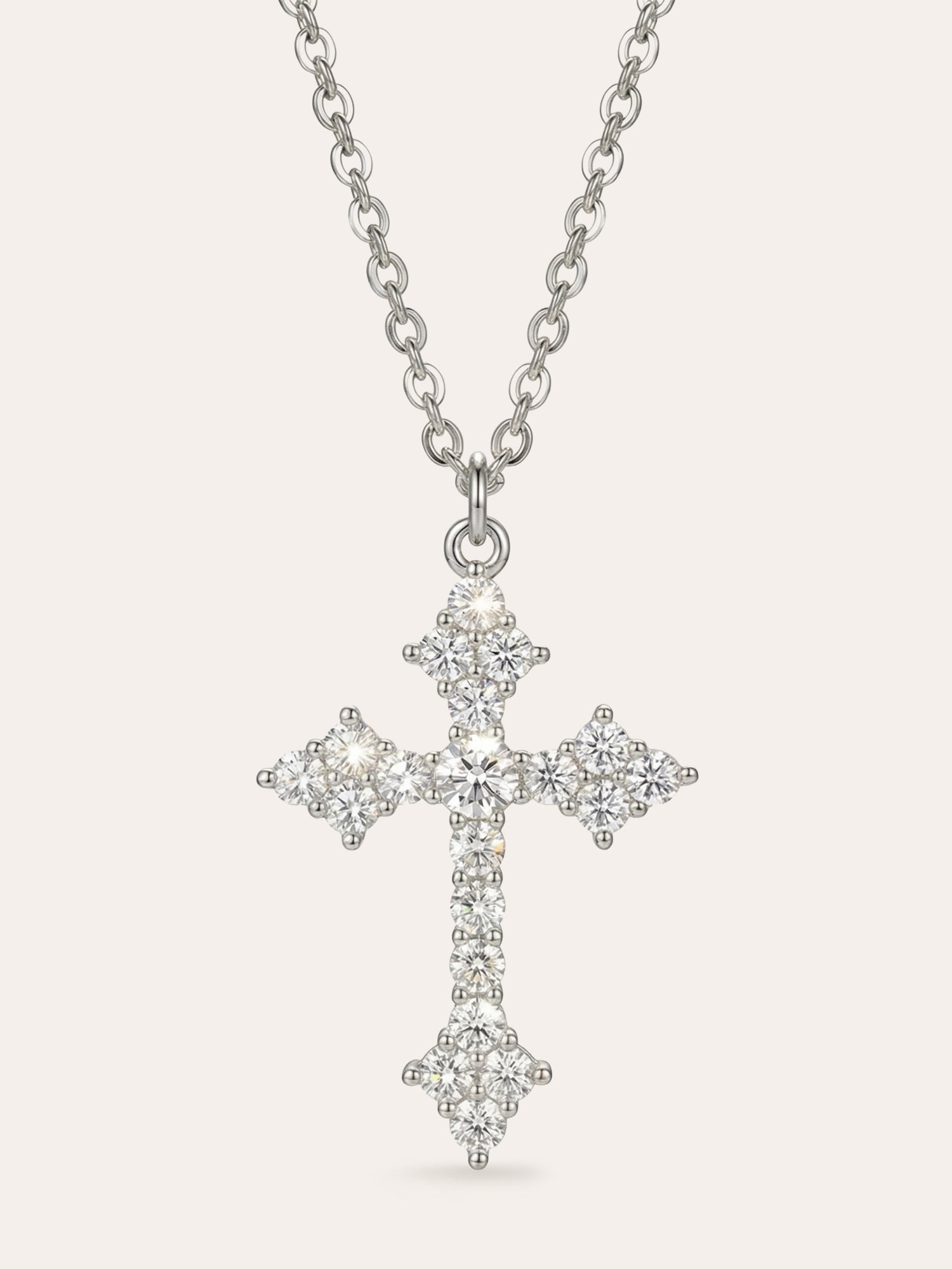 Elara – Halskette mit Kreuz & Zirkonia