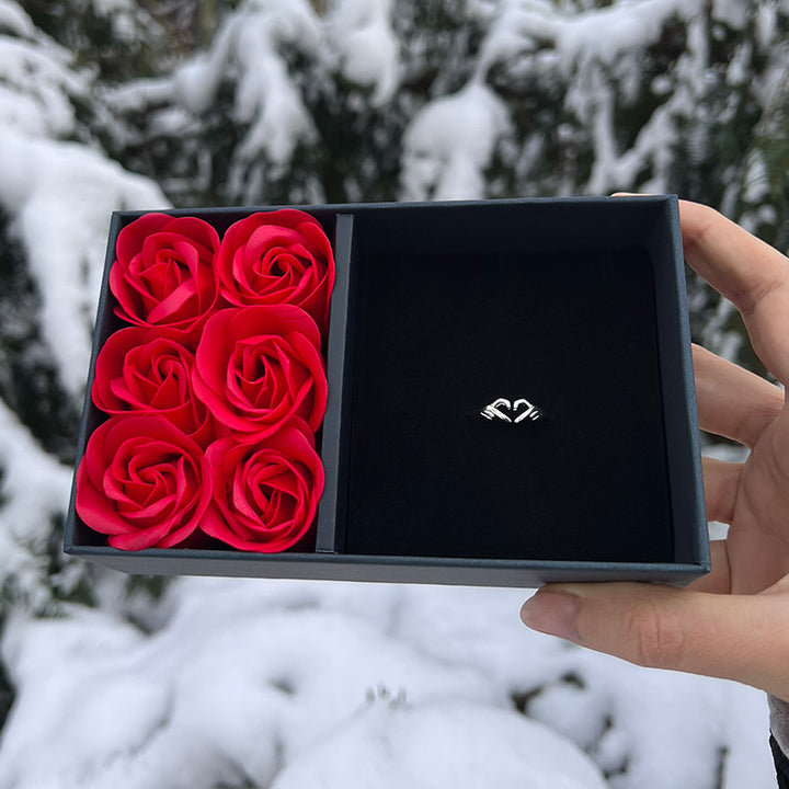 Fingerherz – Herz-Ring mit "I love you forever"