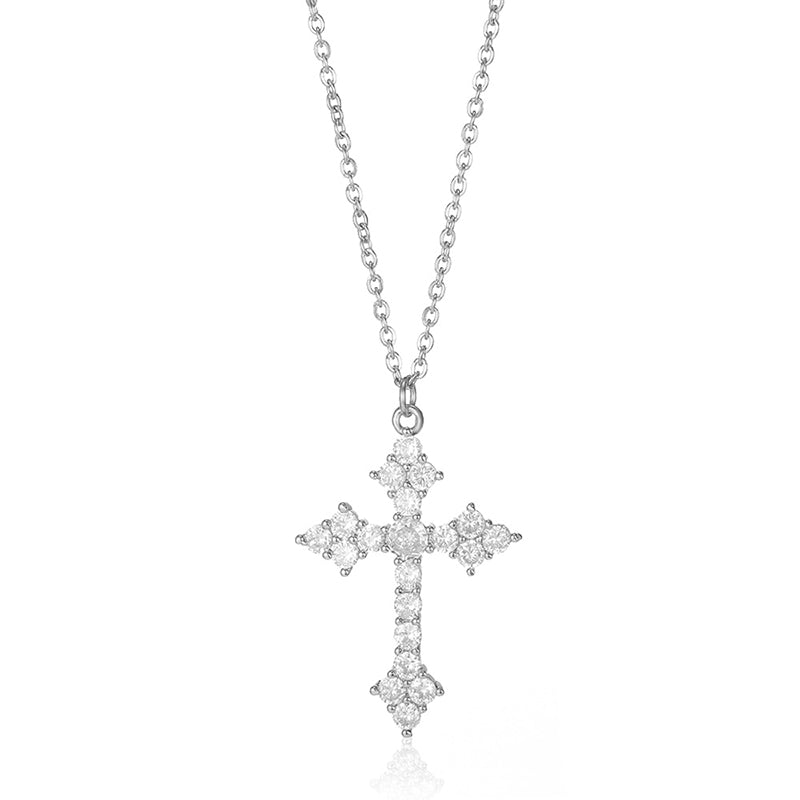 Faith – Halskette mit Kreuz-Anhänger & Zirkonia