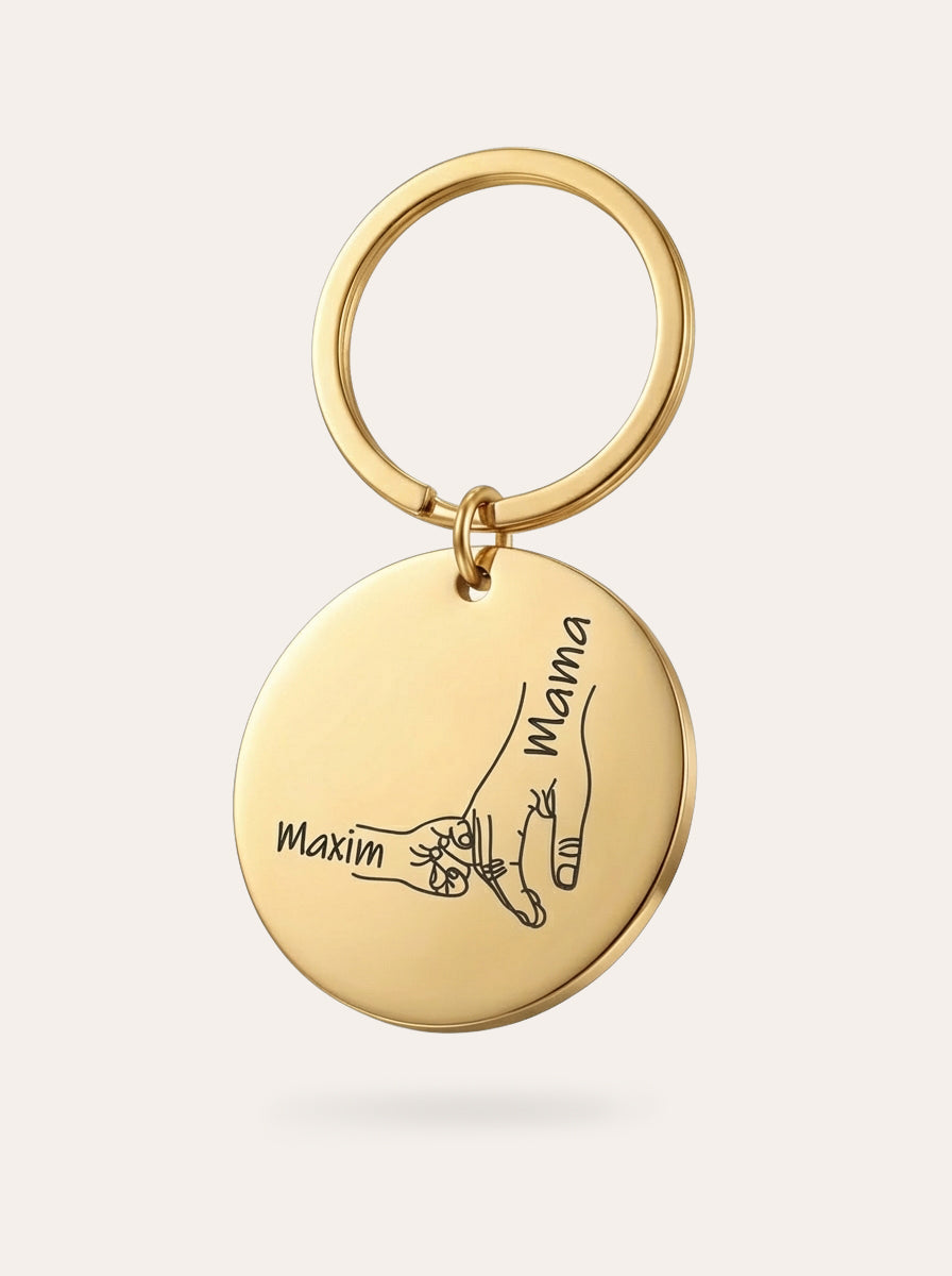 Familienliebe – Personalisierter Schlüsselanhänger für Eltern & Kind