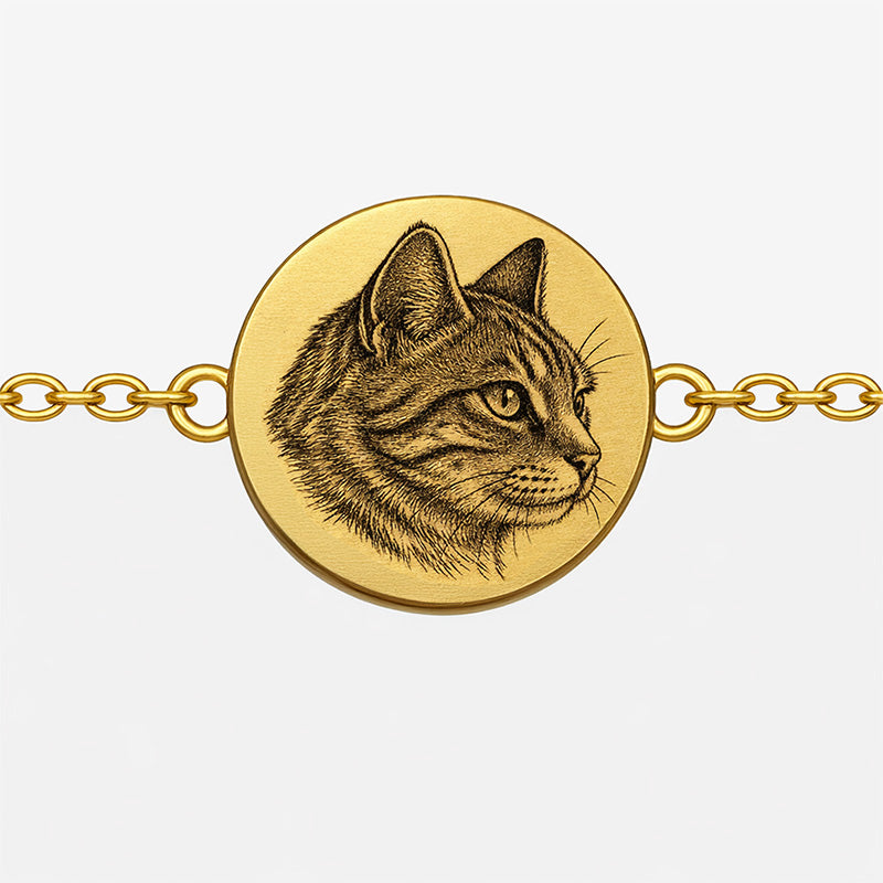 Fellfreund – Tierportrait Armband mit Foto-Gravur