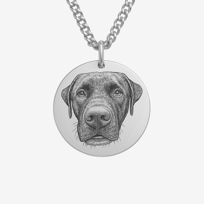 Fellfreund – Tierportrait Halskette mit Foto-Gravur