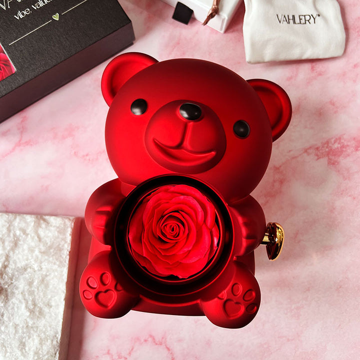 Bloom Bear - Schmuck- und Infinityrosenbox zum Drehen