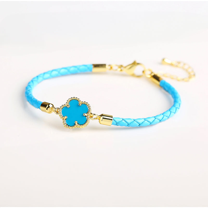 Kleeblatt Leder-Armband