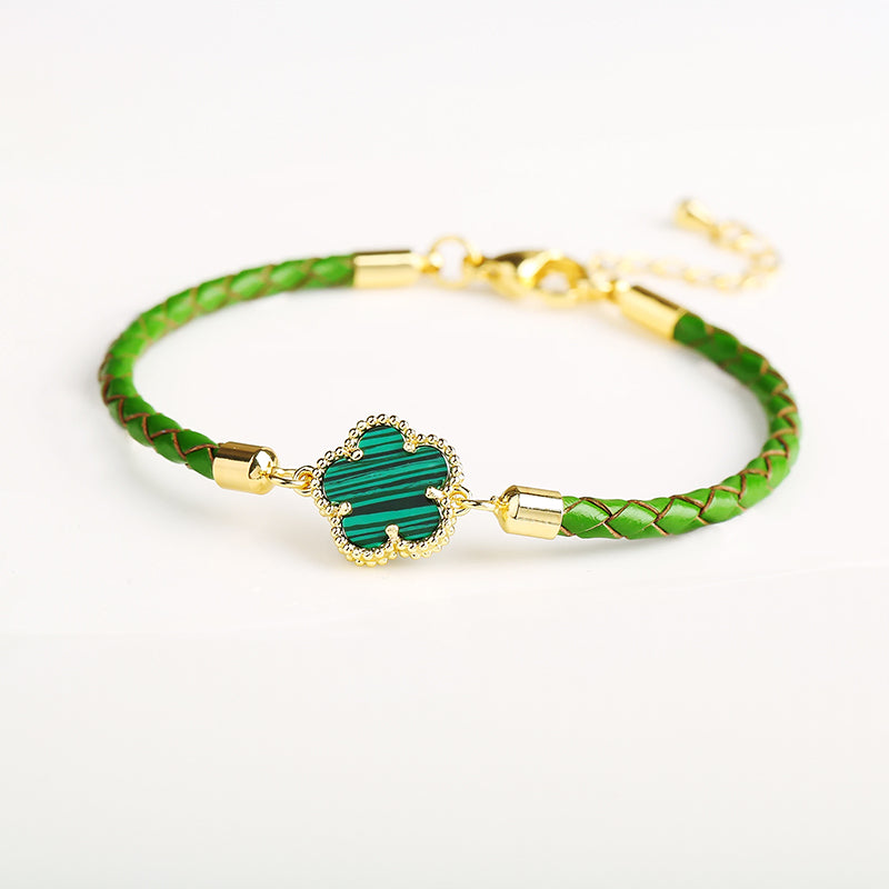 Kleeblatt Leder-Armband