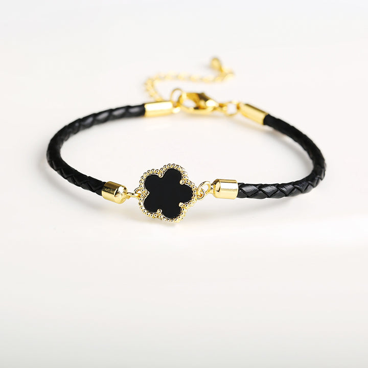 Kleeblatt Leder-Armband