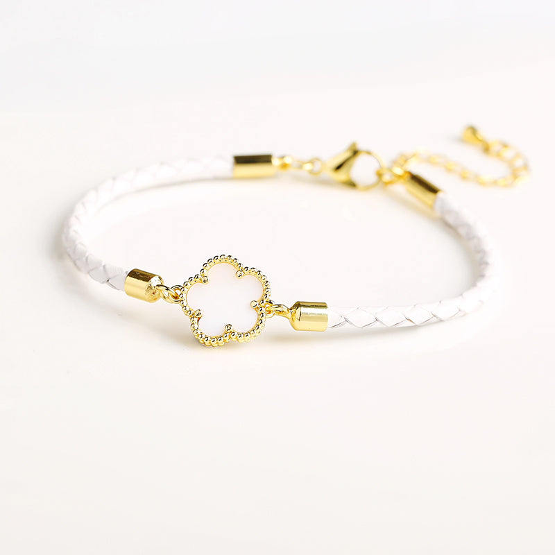 Kleeblatt Leder-Armband