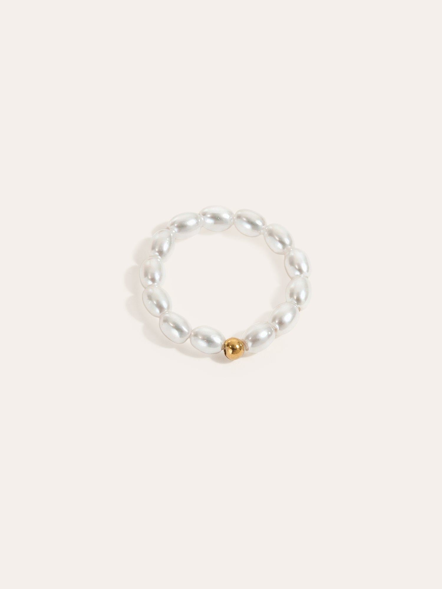 Isla pearl ring with gold detail