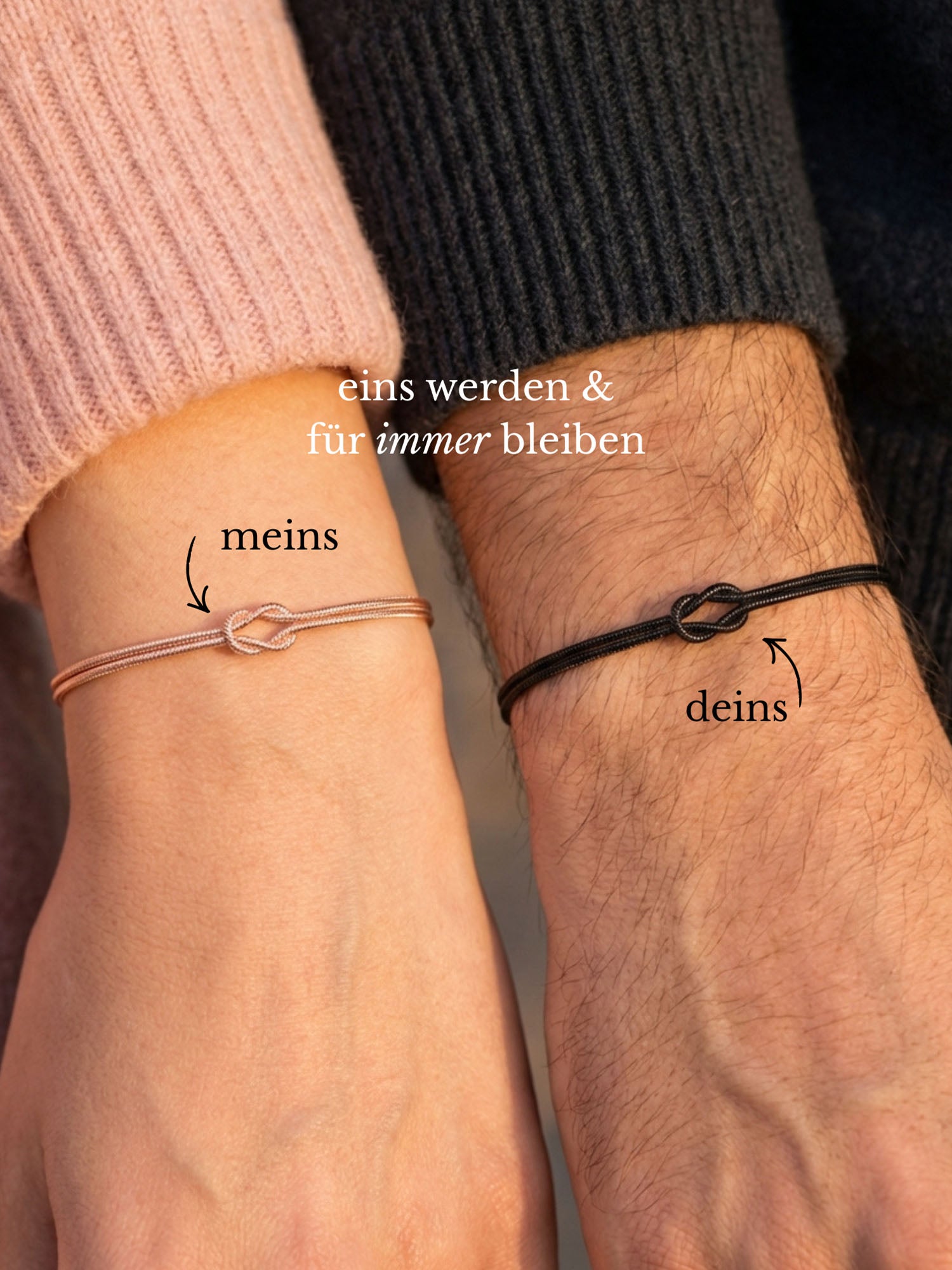 Liebesknoten – Partnerarmband mit Knoten